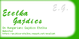 etelka gajdics business card